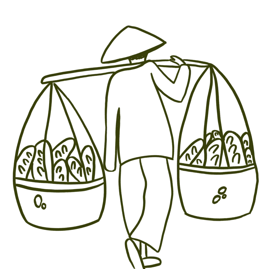 Illustration af AN·DI-maskotten, der bærer mad